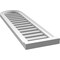 Ekena Millwork Round Top Surface Mount PVC Gable Vent: Functional, w/ 2"W x 2"P Brickmould Sill Frame, 12"W x 42"H GVPRT12X4203SF - alternate 4